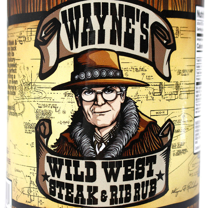 Waynes Wild West Steak and Rib Rub 31.8 oz Bottle Gluten Free No MSG Sweet Smoky