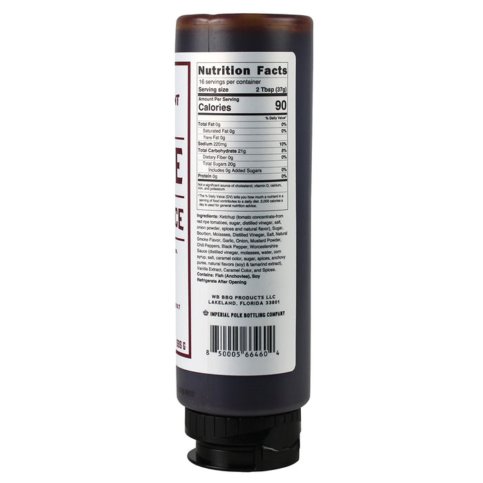 Whiskey Bent BBQ The House Original BBQ Sauce 21 Oz Paprika Bourbon WBHOUSE
