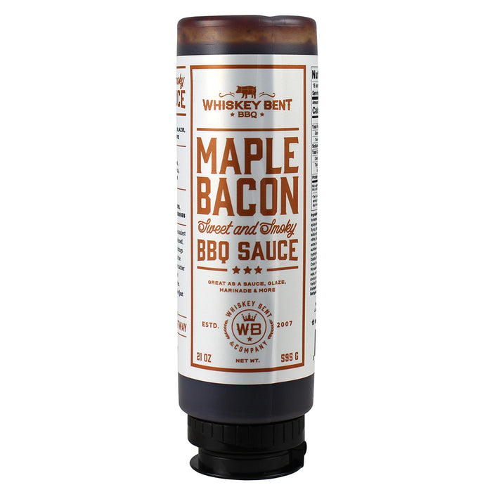 Whiskey Bent BBQ Maple Bacon Sweet & Smoky BBQ Sauce 21 Oz WBMAPLEBACON