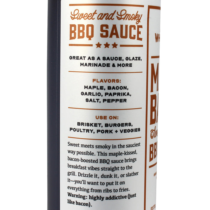 Whiskey Bent BBQ Maple Bacon Sweet & Smoky BBQ Sauce 21 Oz WBMAPLEBACON