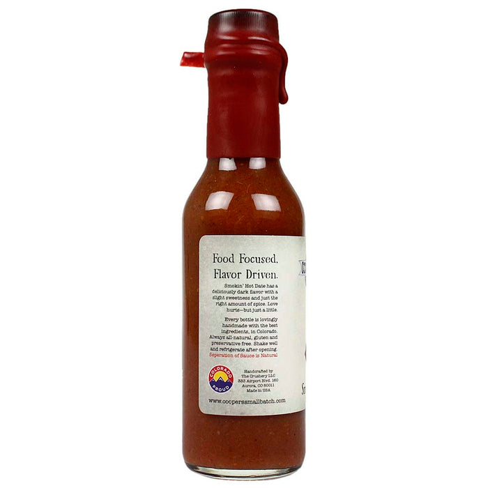 Smokin' Hot Date Hot Sauce Smokey Sweetness Cooper's Small Batch 5 Oz Bottle