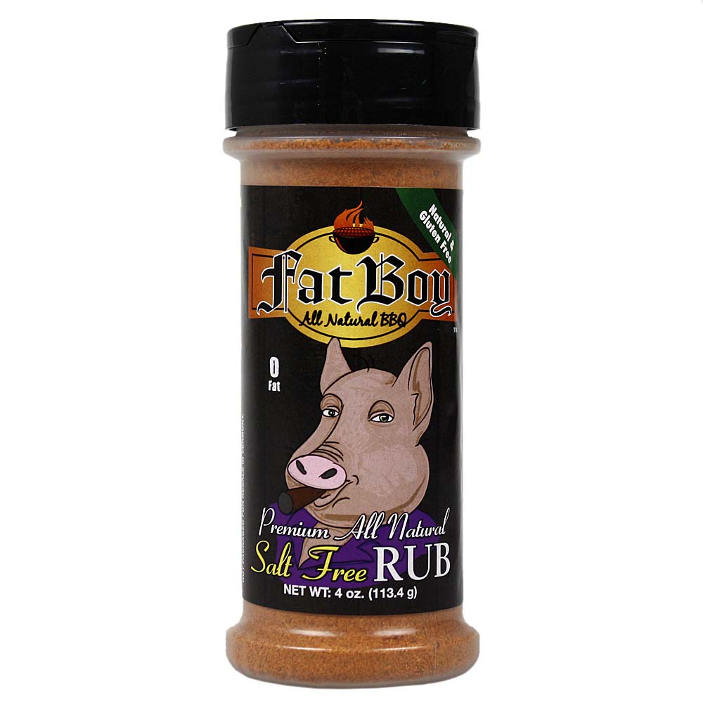 Salt Free Gluten Free Natural BBQ Rub 4 oz - Fat Boy Natural BBQ