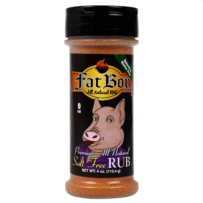 Salt Free Gluten Free Natural BBQ Rub 4 oz - Fat Boy Natural BBQ