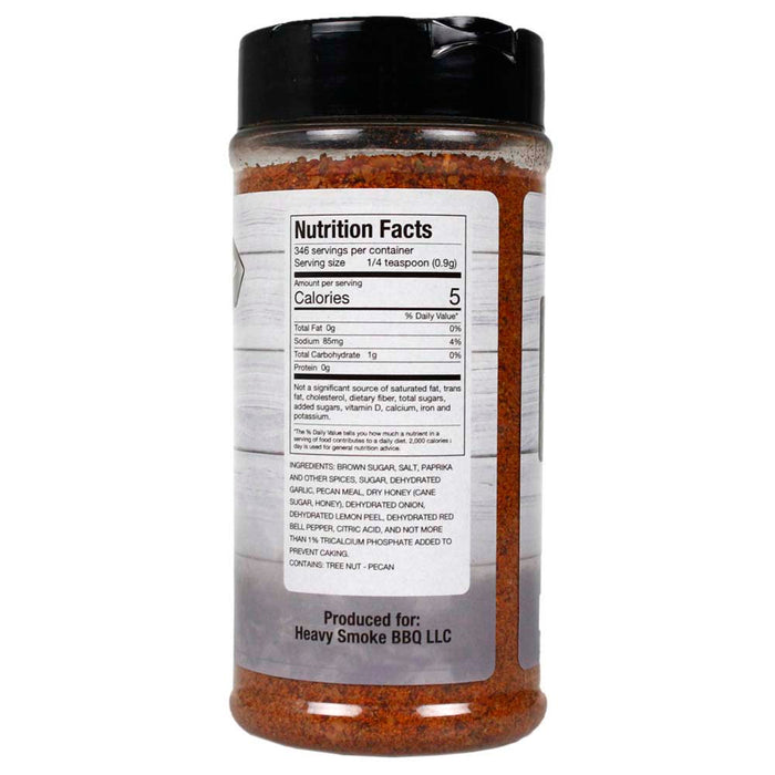 Heavy Smoke White Label BBQ Rub and Seasoning 11 Oz Bottle For Pork Ribs Chicken