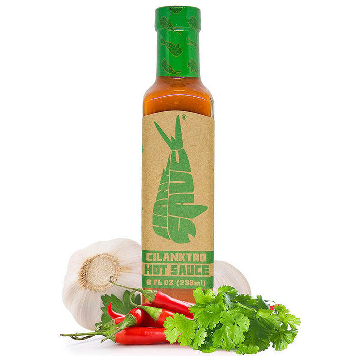 Hank Sauce Cilanktro Hot Sauce Cilantro Wine Garlic 8 Oz Bottle