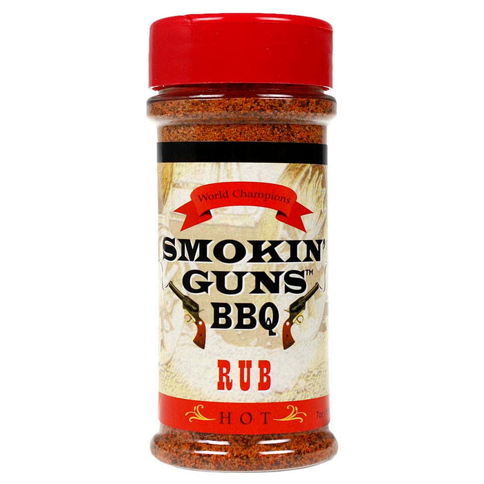 Smokin Guns BBQ Hot Rub Seasoning 7 Oz Bottle Kansas City BBQ