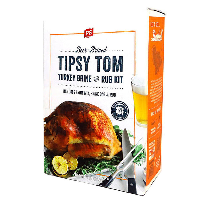 PS Seasoning Beer Brined Tipsy Tom Turkey Brine Rub Kit 1 lb For 12-18 lb Bird