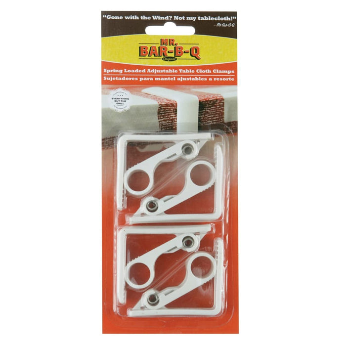 Mr. Bar-B-Q Spring Loaded Adjustable Table Cloth Clamps 02108Y