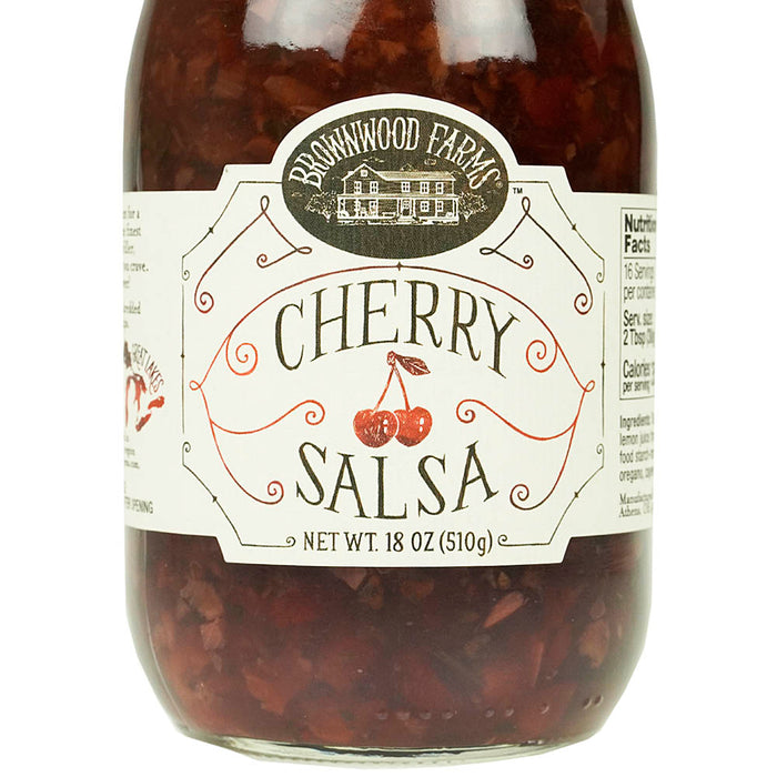 Brownwood Farms Cherry Salsa Farm Fresh Sweet and Tart Fruit Salsa 17oz Jar