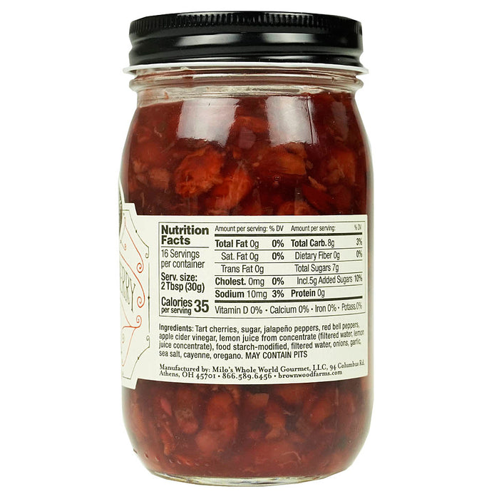 Brownwood Farms Jalapeno Cherry Salsa Farm Fresh Sweet Heat Fruit Salsa 17 oz