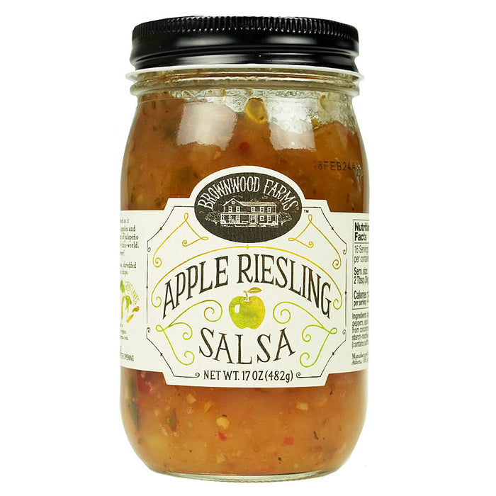 Brownwood Farms Crisp Apple Riesling Sweet Heat Farm Fresh Fruit Salsa 17 oz