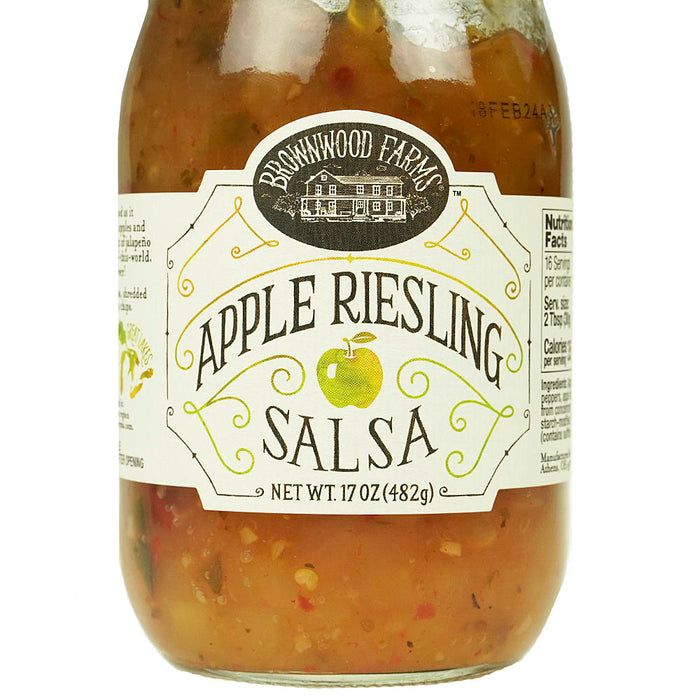 Brownwood Farms Crisp Apple Riesling Sweet Heat Farm Fresh Fruit Salsa 17 oz