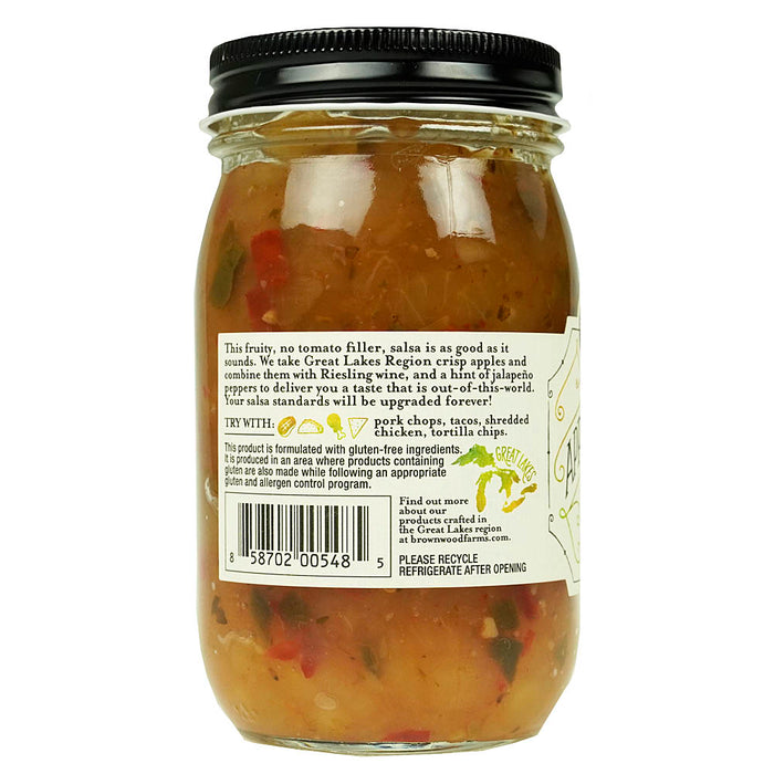 Brownwood Farms Crisp Apple Riesling Sweet Heat Farm Fresh Fruit Salsa 17 oz