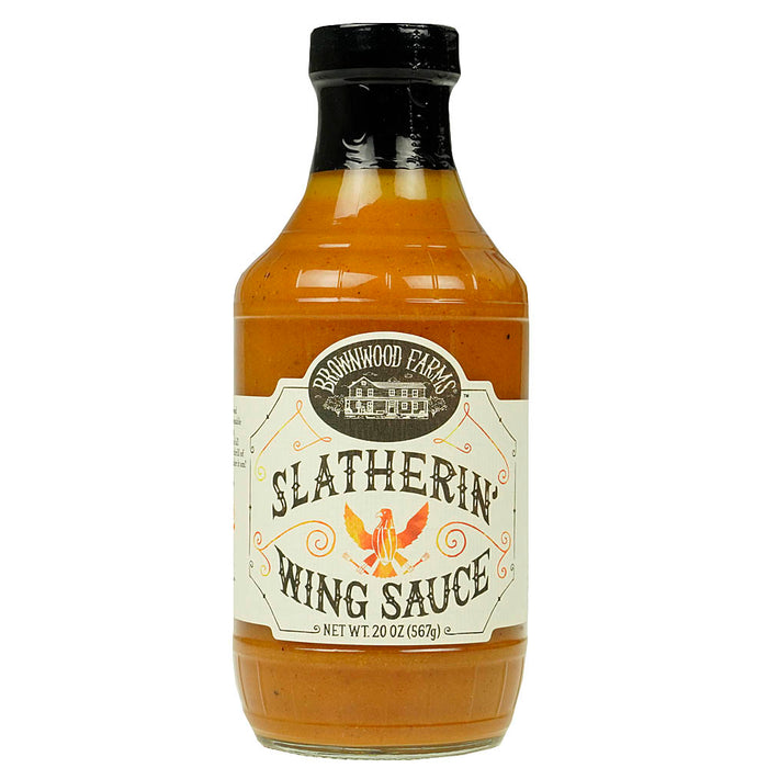 Brownwood Farms Good Slatherin' Wing Sauce Famous Lip Smackin' Gluten Free 20 oz