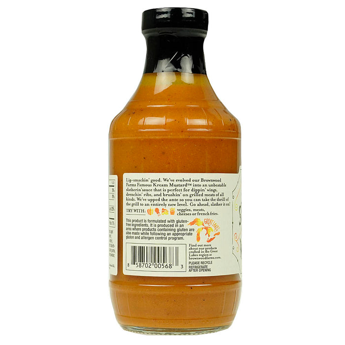 Brownwood Farms Good Slatherin' Wing Sauce Famous Lip Smackin' Gluten Free 20 oz