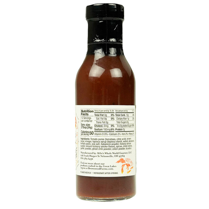 Brownwood Farms Ghost Pepper Spicy Hot Bourbon BBQ Sauce Gluten Free 14 Ounces