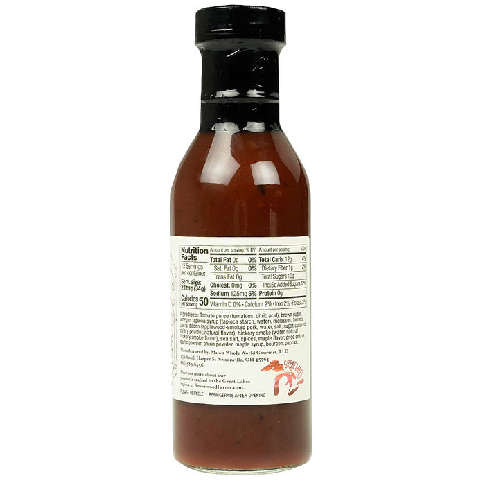 Brownwood Farms Maple Bacon BBQ Sauce with Bourbon and Smokey Applewood 14 oz