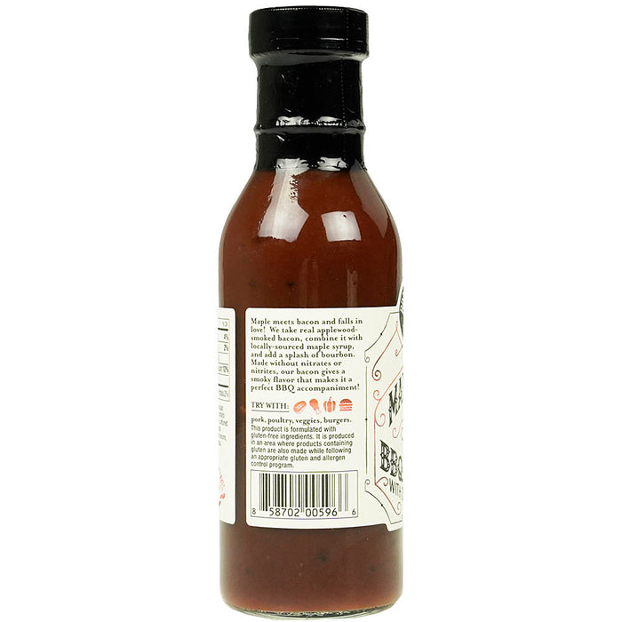 Brownwood Farms Maple Bacon BBQ Sauce with Bourbon and Smokey Applewood 14 oz