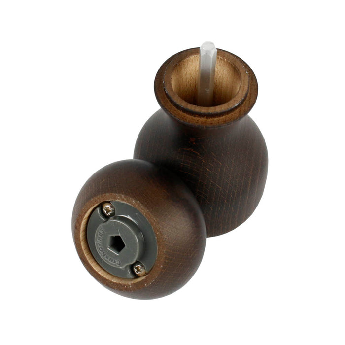 CrushGrind Lyon Salt and Pepper Spice Mill Ceramic Grinder Set of 2 Brown 10cm