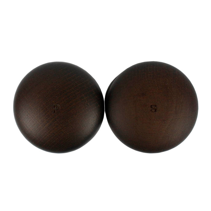 CrushGrind Lyon Salt and Pepper Spice Mill Ceramic Grinder Set of 2 Brown 10cm