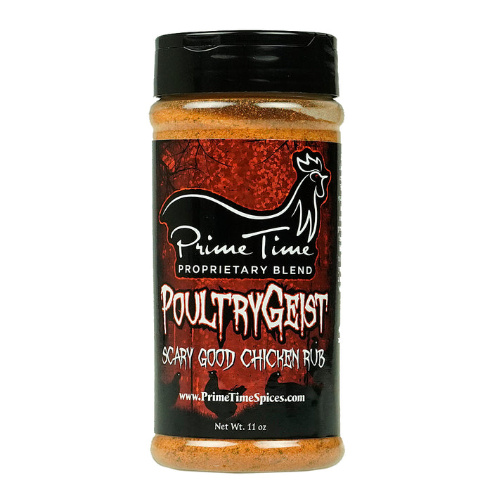 Prime Time Spices' Poultry Geist 11 oz. 0 Calorie Award Winning Chicken Rub