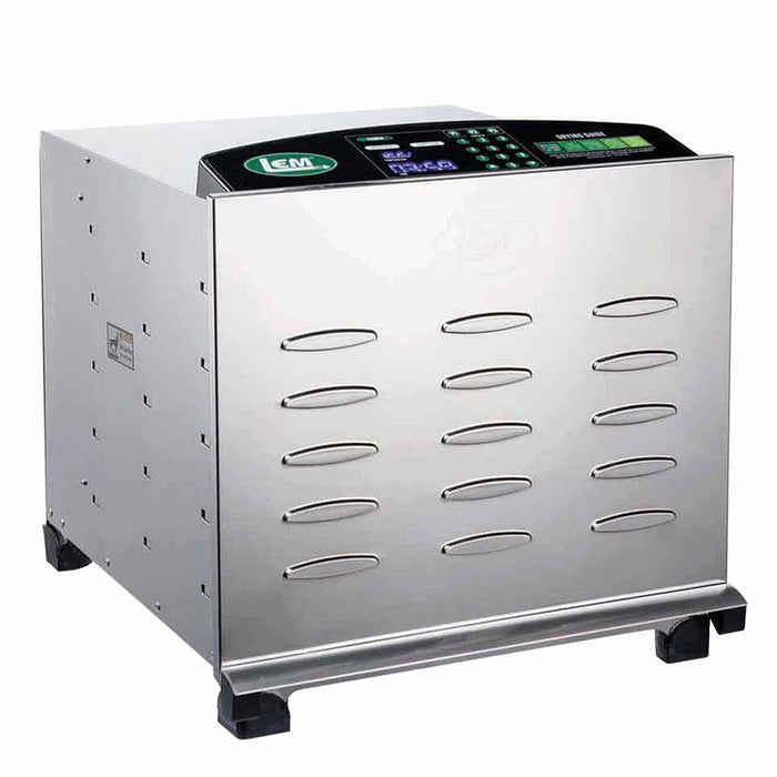 LEM Big Bite Digital Stainless Steel Dehydrator with 10 Chrome Plated Trays 1154