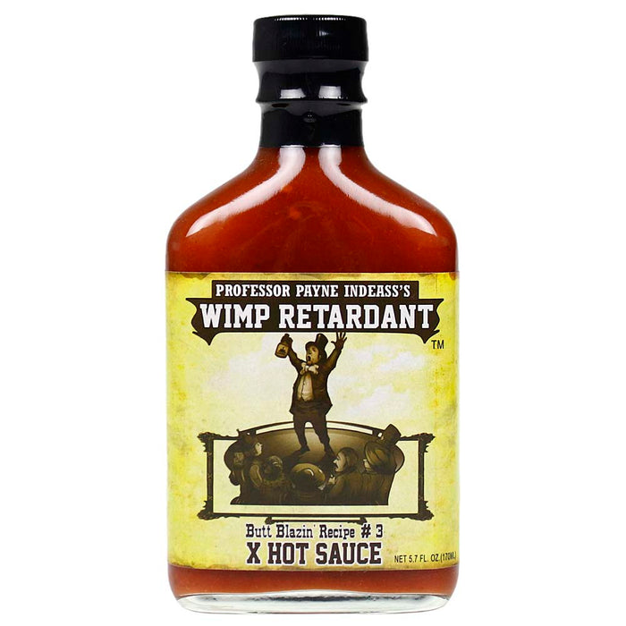 Sauce Crafters Professor Payne Indeass's Wimp Retardant Hot Sauce 5.7 Oz Bottle