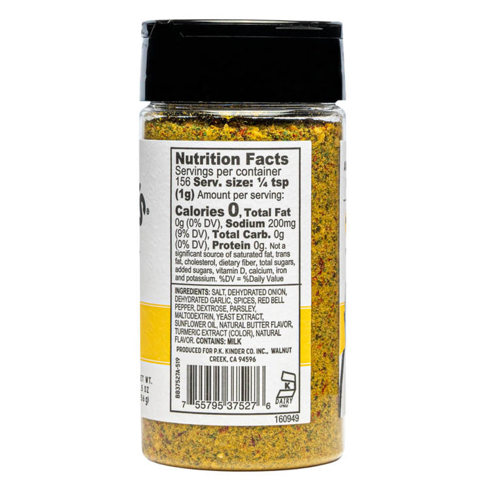 Kinder's Buttery Steakhouse Rub All Purpose Seasoning Beef Chicken 5.5 Oz Bottle