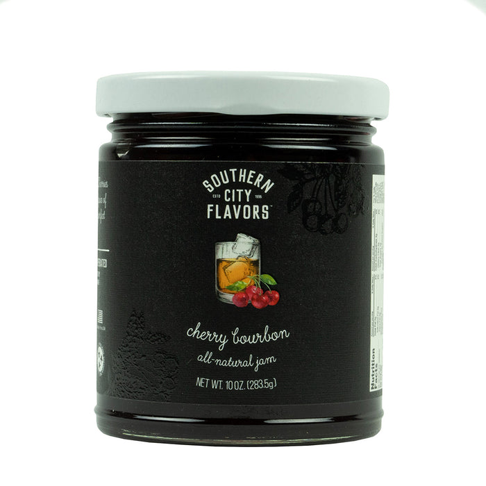 Southern City Flavors Cherry Bourbon Jam Sweet All Natural Small Batch 10 oz