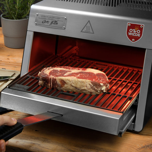 The Otto Wilde Steel Grill PRO Portable Steak Grill Award Winning 1500°F 200196