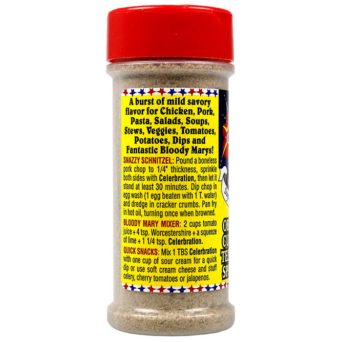 Obie Cues Celerbration Seasoning Chicken Chops Soup Veggies Savory 4.1 Oz Bottle