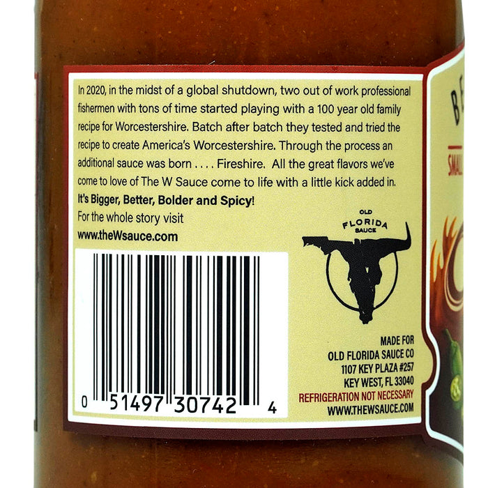 Bear And Burton's Fireshire W Sauce - 13 Oz, Spicy Worcestershire, All Natural
