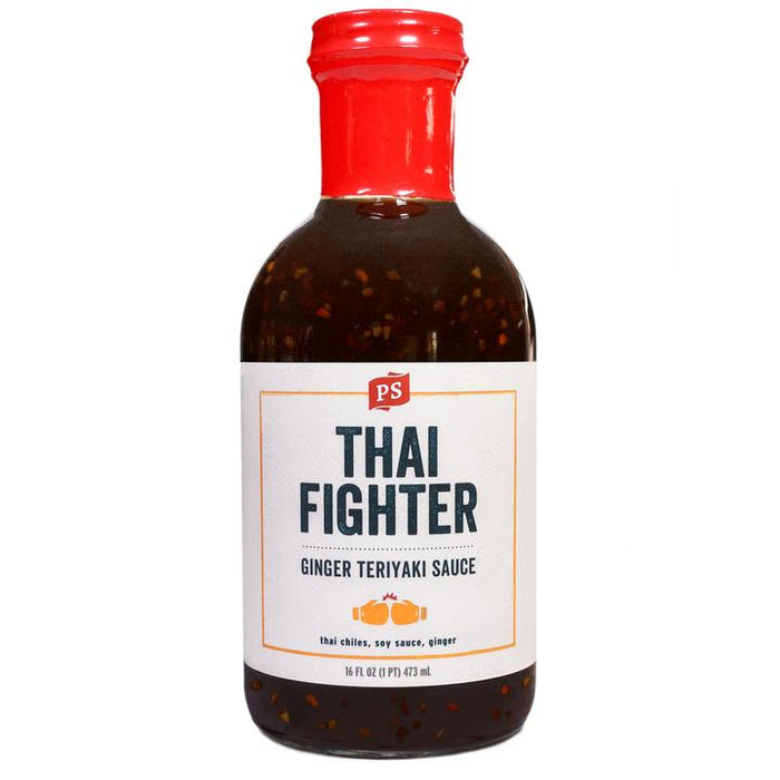 PS Seasoning Thai Fighter Ginger Teriyaki Sauce All Purpose 16 Oz