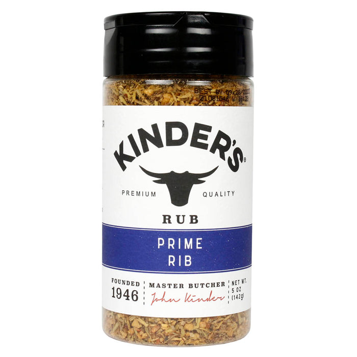 Kinder's Prime Rib Rub for Beef Pork Lamb Wild Game Seasoning 5 Oz Bottle