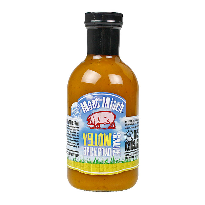 Meat Mitch Yellow Brick Road Gluten Free Golden Mustard Sauce 19.7 Oz Bottle