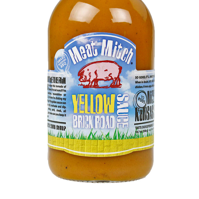 Meat Mitch Yellow Brick Road Gluten Free Golden Mustard Sauce 19.7 Oz Bottle