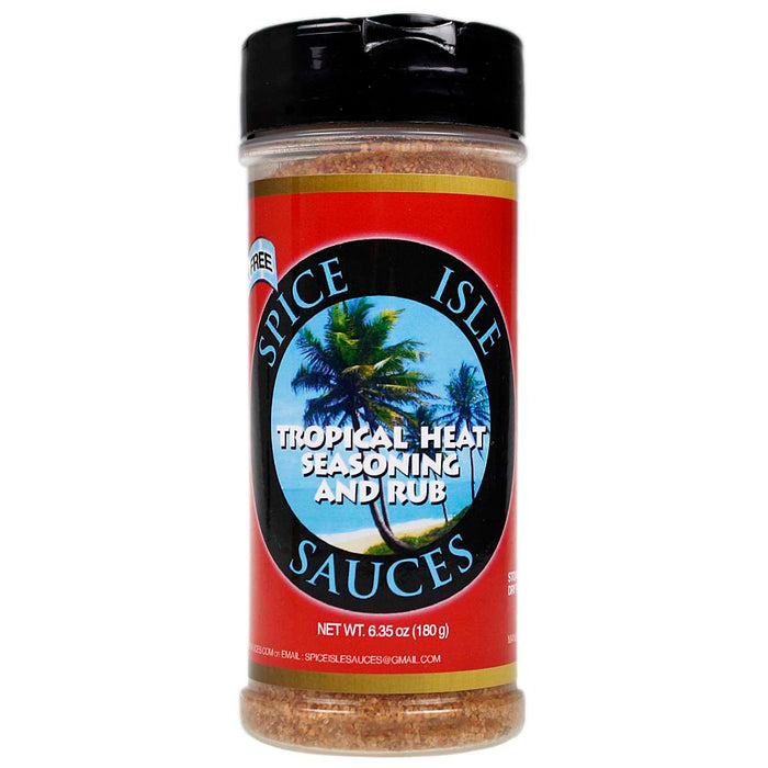 Spice Isle Sauces Tropical Heat Seasoning & Rub BBQ 6.67 Oz Bottle Gluten Free