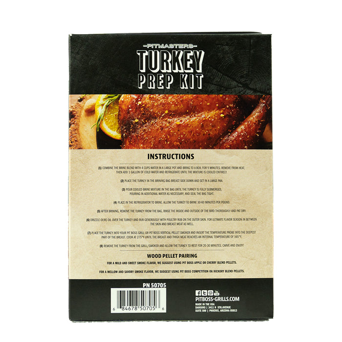 Pit Boss Turkey Brine Bag and Poultry Rub Prep Kit Pitmasters Holiday Flavor