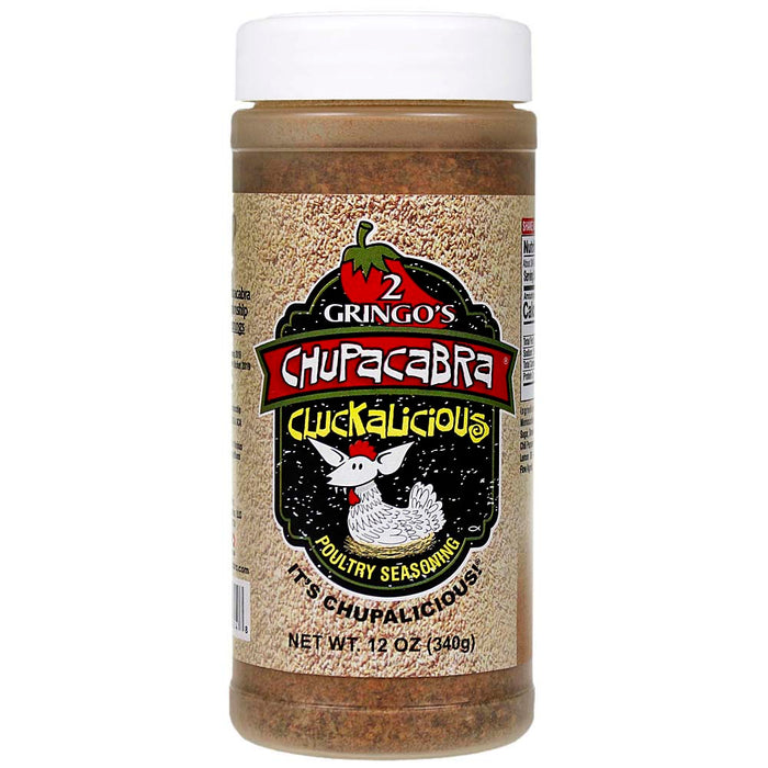 2 Gringos Chupacabra Cluckalicious 12 Oz Poultry Seasoning BBQ Rub Single