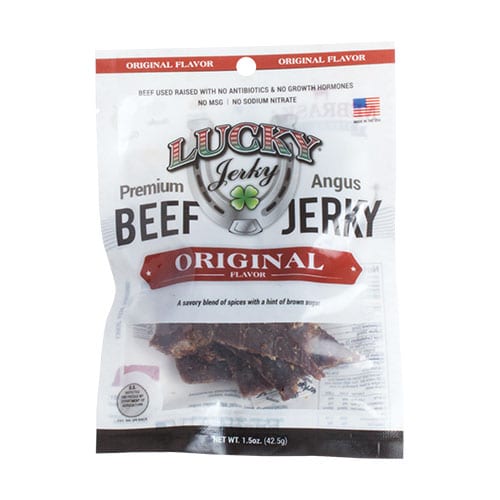 Lucky Jerky Original Slab Jerky 1.5 Oz Package All Natural Small Batch 5107