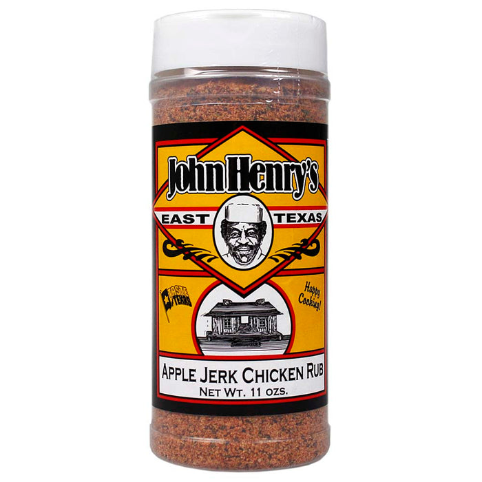 John Henry's Apple Jerk Chicken Rub Seasoning Ribs Veggies 11 Oz Bottle