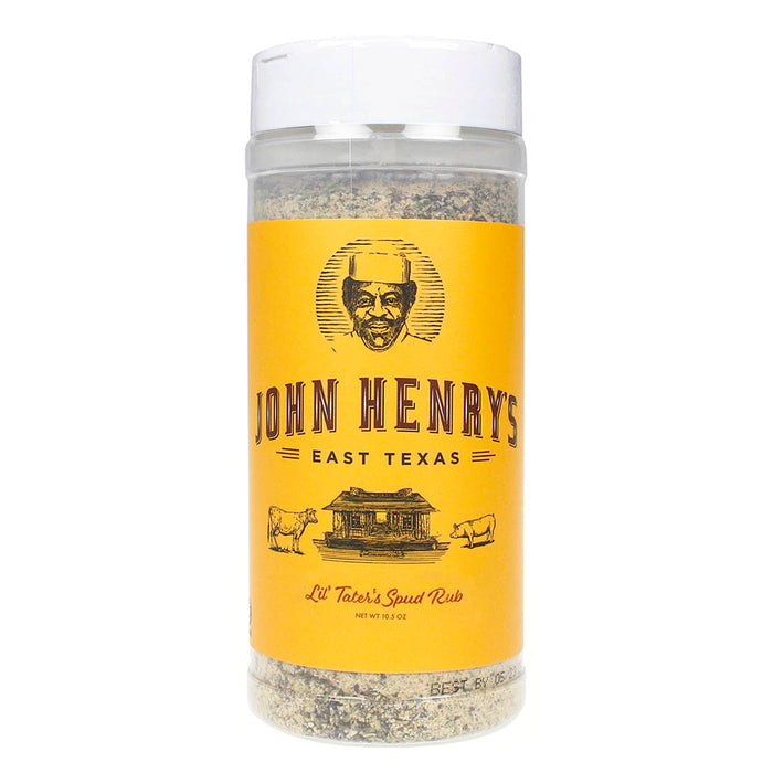 John Henry's Lil Tater's Spud Rub Seasoning Herbs Garlic Pepper 10.5 Oz Bottle