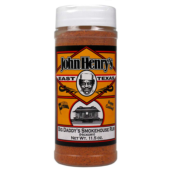 John Henry's Big Daddys Smokehouse Rub Seasoning Hickory Bacon 11.5 Oz Bottle