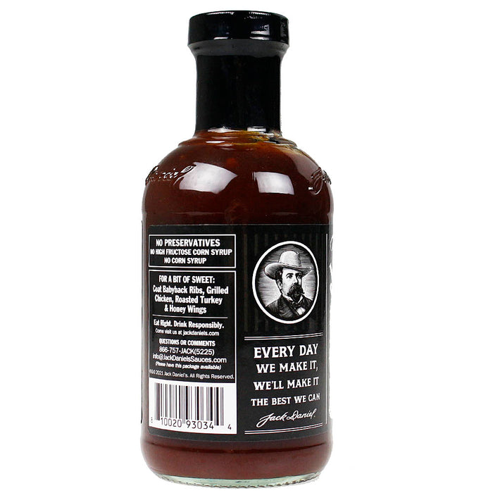 Jack Daniel's Old No 7 Authentic Honey BBQ Sauce Sweet Gluten Free 19.5 Ounces