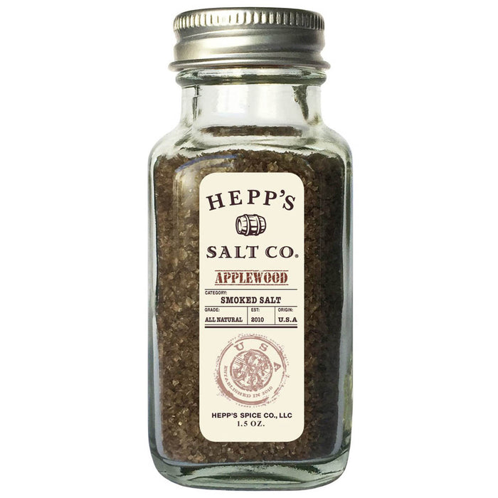 Hepps Salt Company Applewood Smoked Sea Salt 1.5 Oz Jar All Natural