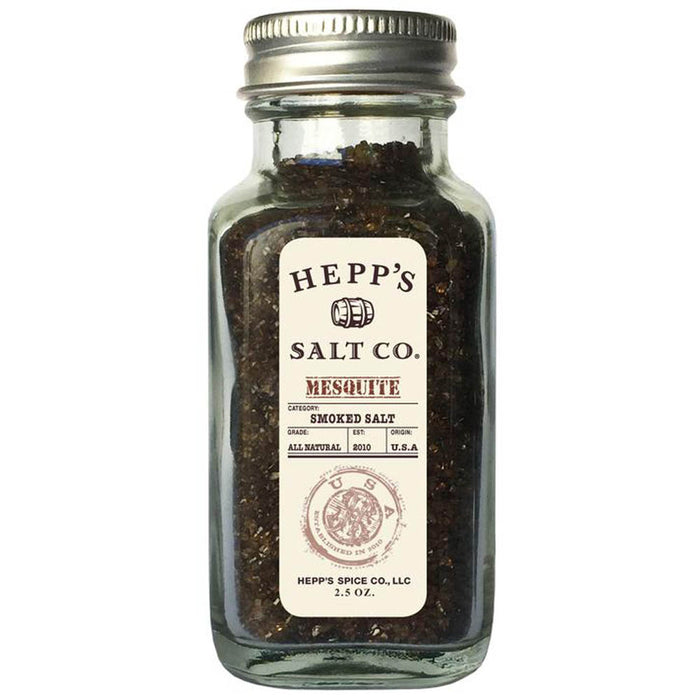 Hepps Salt Company Mesquite Smoked Sea Salt 2.5 Oz Jar All Natural