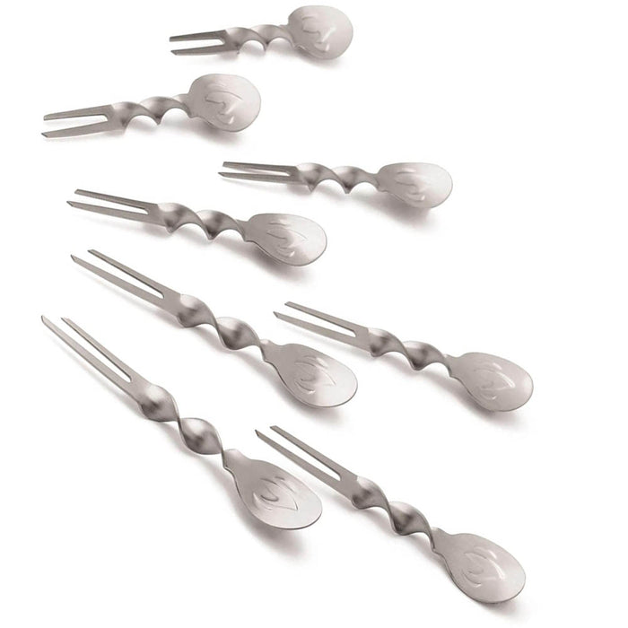 Napoleon 8 Piece Appetizer Serving Set and Corn Holders Stainless Steel 70041