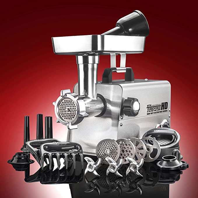 STX Turboforce 3500 TFHD Heavy Duty Meat Grinder Has Stainless Steel Housing