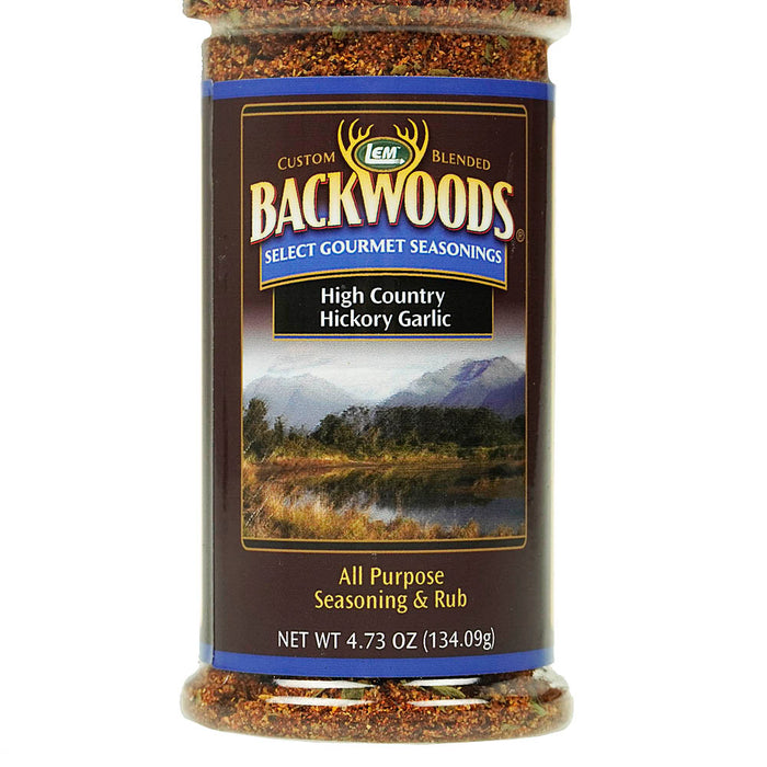 LEM Hickory Garlic All Purpose Seasoning High Country Rub Backwoods 4.73 ounces