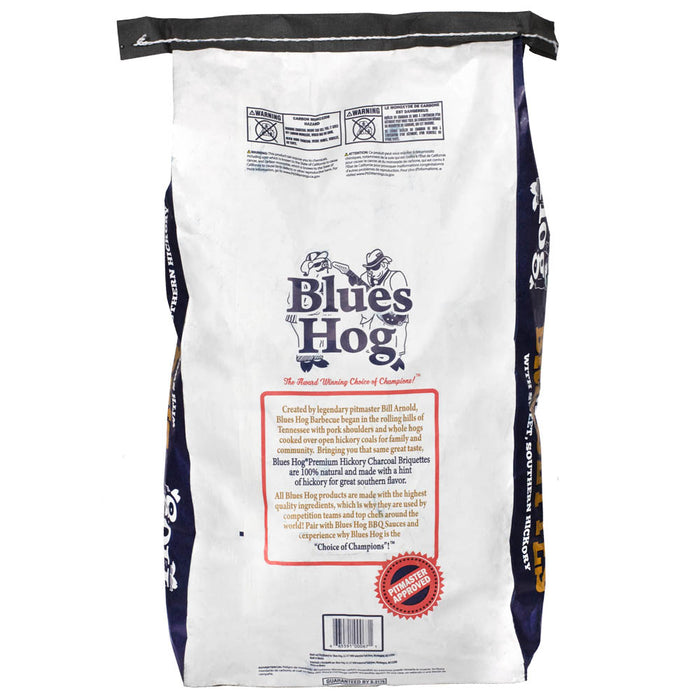 Blues Hog Premium Charcoal Briquettes Southern Hickory 100% Natural 15.4 lb Bag